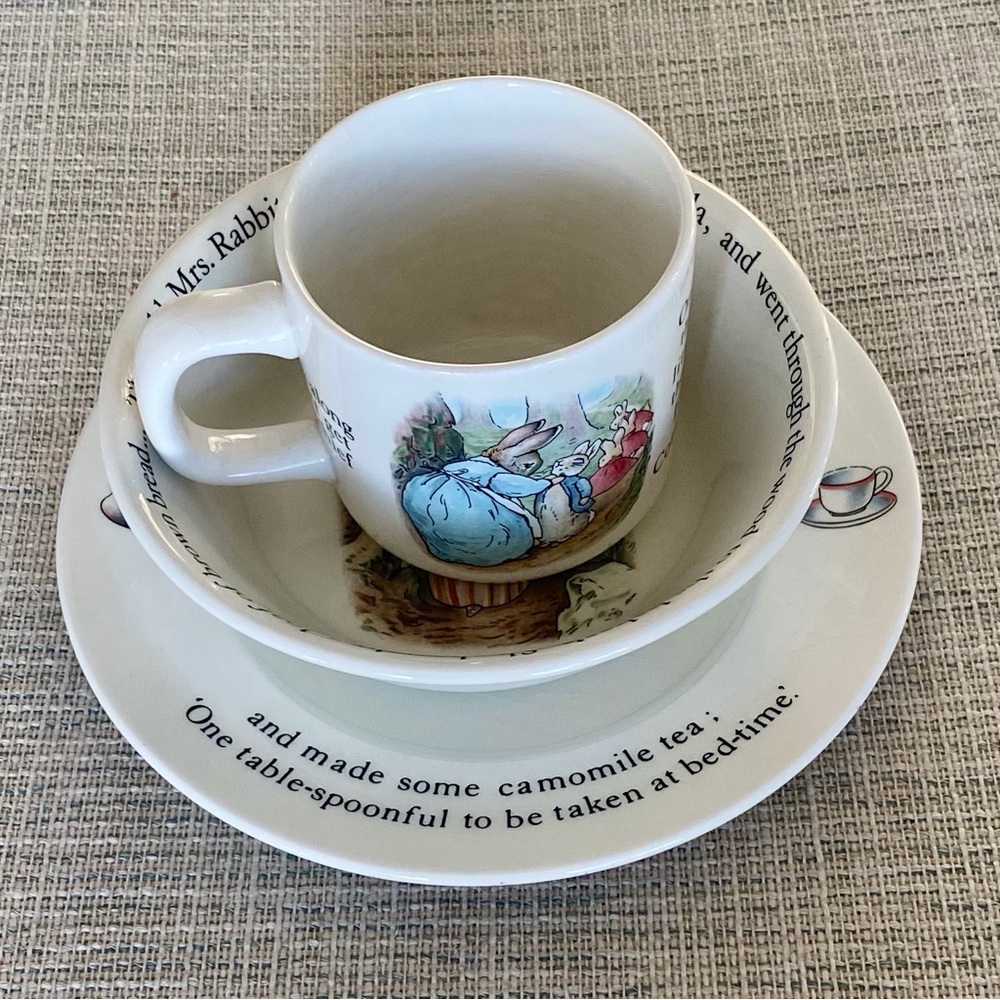 Wedgwood China Peter Rabbit 3 piece Original Set